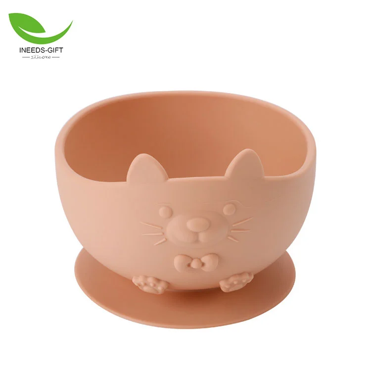 Conjunto de tigela de silicone infantil